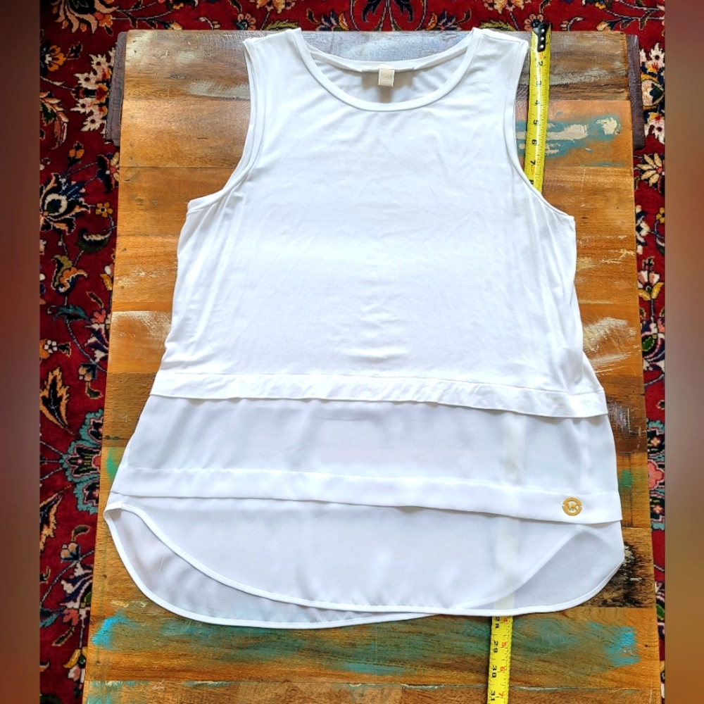 Michael Kors White Sleevless Blouse L